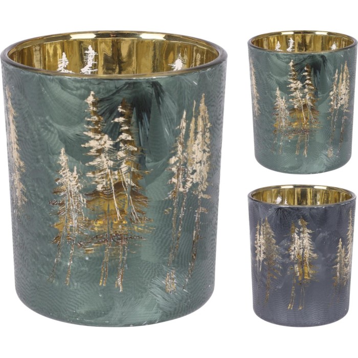 PORTACANDELA VETRO10CM GHIACCI